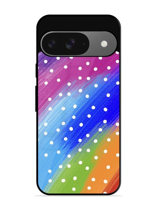 Rainbow Polka Dot Dream Glossy Soft Edge Case for Google Pixel 9 Chachhi