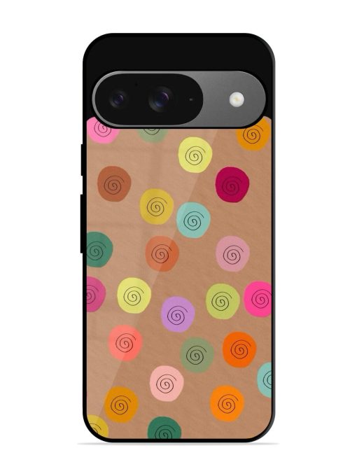 Swirly Dots On Kraft Glossy Soft Edge Case for Google Pixel 9 Chachhi