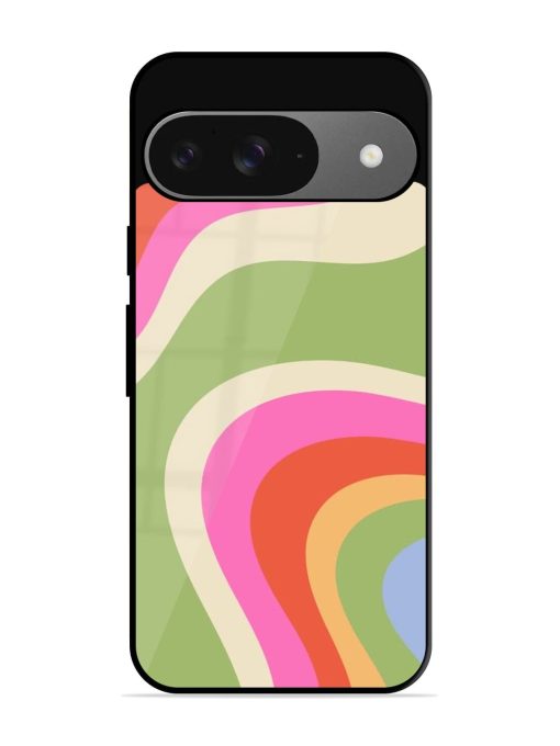 Wavy Rainbow Wonderland Glossy Soft Edge Case for Google Pixel 9 Chachhi