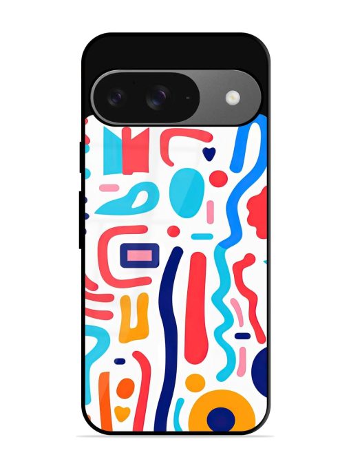 Whimsical Doodle Chaos Glossy Soft Edge Case for Google Pixel 9 Chachhi