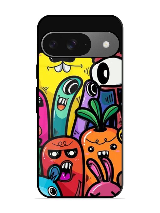 Whimsical Doodle Chaos Glossy Soft Edge Case for Google Pixel 9 Chachhi