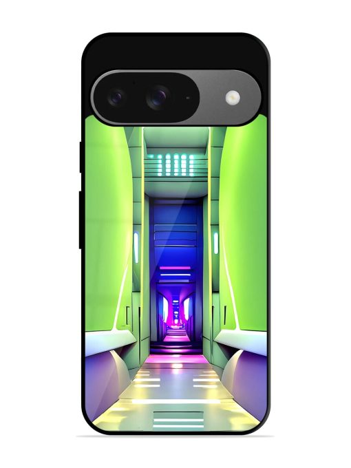 Neon Corridor Glossy Soft Edge Case for Google Pixel 9 Chachhi