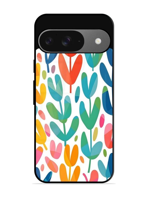 Rainbow Of Blooms Glossy Soft Edge Case for Google Pixel 9 Chachhi