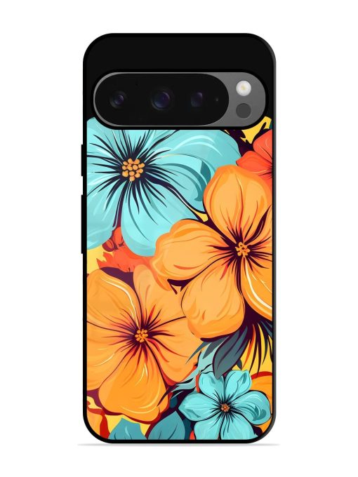 Tropical Bloom Glossy Soft Edge Case for Google Pixel 9 Pro Xl Chachhi