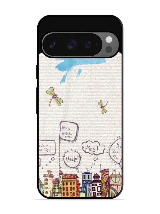 Doodle City Glossy Soft Edge Case for Google Pixel 9 Pro Xl Chachhi