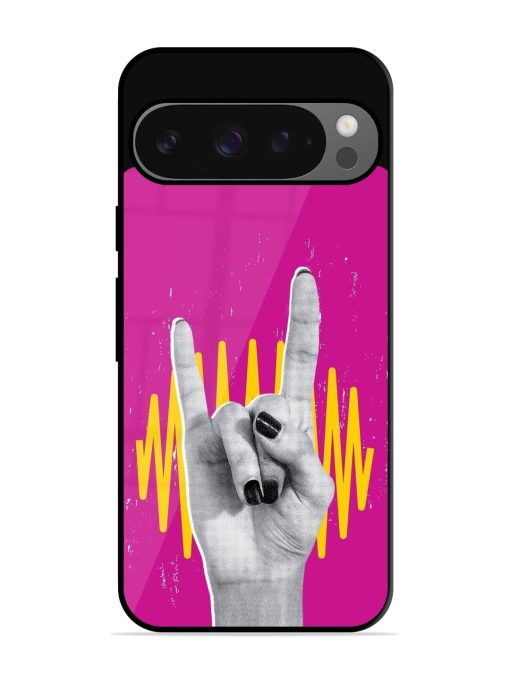 Rock Hand Glossy Soft Edge Case for Google Pixel 9 Pro Xl Chachhi