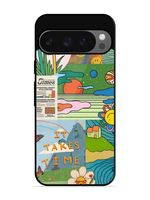 Groovy Vibes Glossy Soft Edge Case for Google Pixel 9 Pro Xl Chachhi