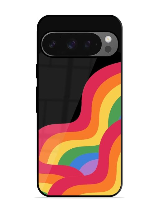 Wavy Rainbow Glossy Soft Edge Case for Google Pixel 9 Pro Xl Chachhi