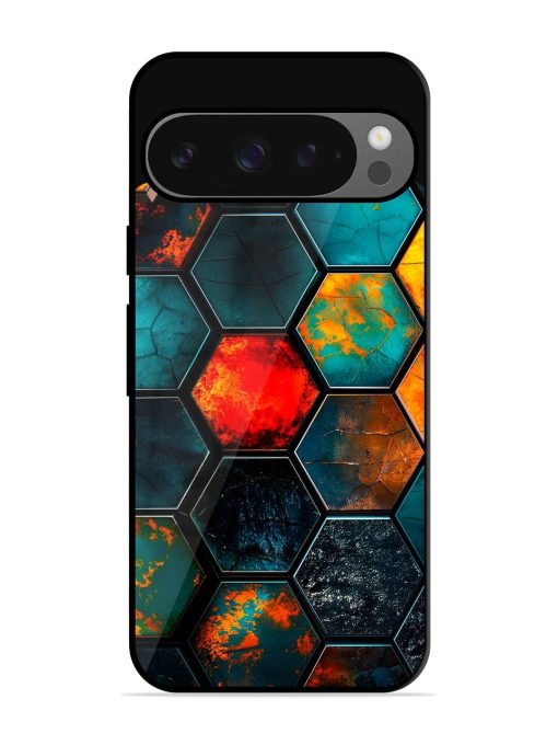 Hexagon Hive Glossy Soft Edge Case for Google Pixel 9 Pro Xl Chachhi