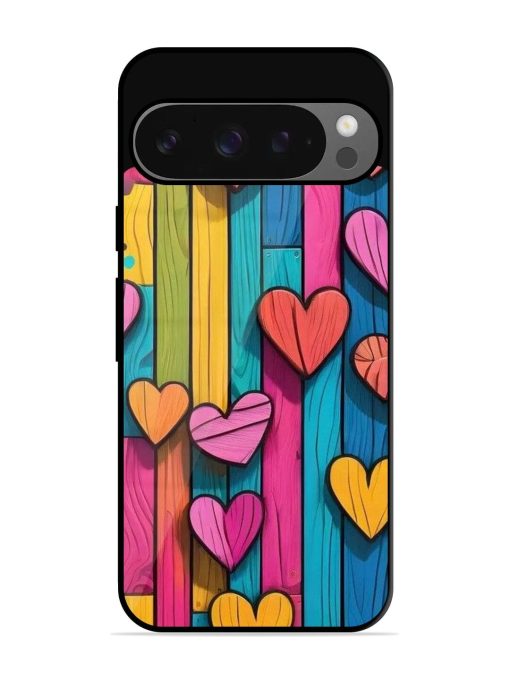 Rainbow Of Hearts Glossy Soft Edge Case for Google Pixel 9 Pro Xl Chachhi