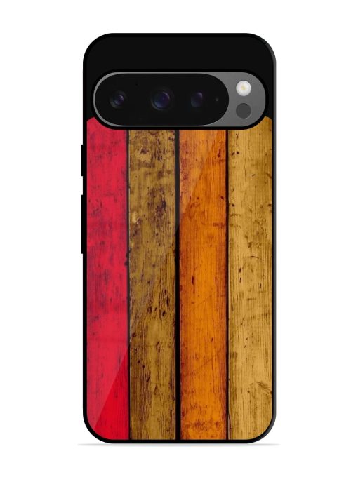 Colorful Woodgrain Glossy Soft Edge Case for Google Pixel 9 Pro Xl Chachhi