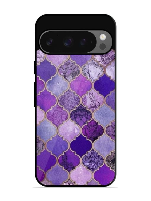 Purple Mosaic Magic Glossy Soft Edge Case for Google Pixel 9 Pro Xl Chachhi