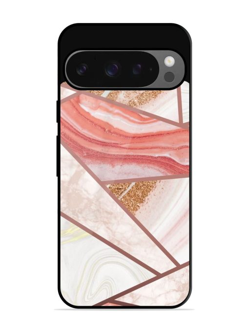 Rosy Mosaic Glossy Soft Edge Case for Google Pixel 9 Pro Xl Chachhi