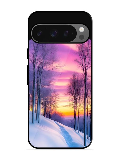 Winter'S Purple Haze Glossy Soft Edge Case for Google Pixel 9 Pro Xl Chachhi