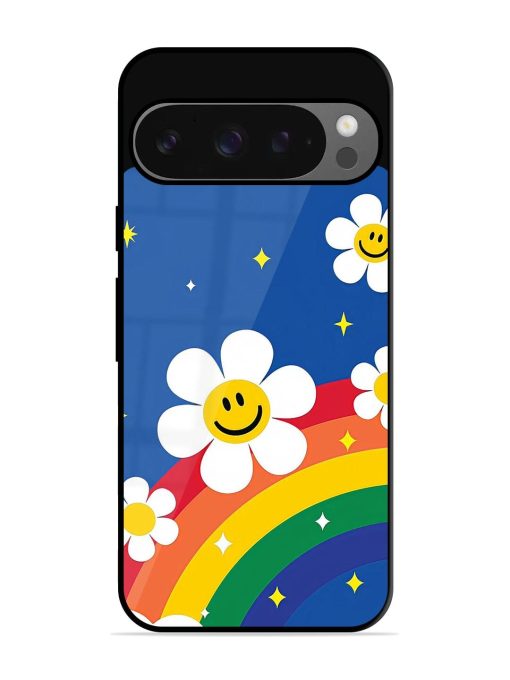 Happy Daisies And Rainbow Sky Glossy Soft Edge Case for Google Pixel 9 Pro Xl Chachhi