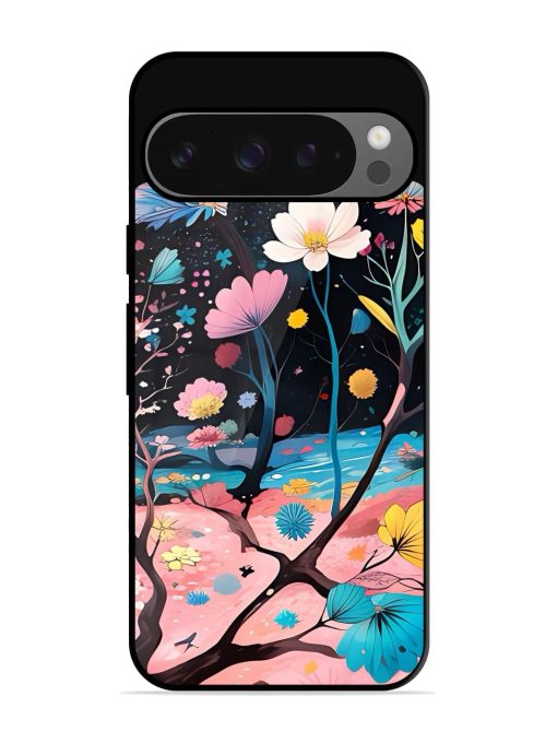 Cosmic Bloom Glossy Soft Edge Case for Google Pixel 9 Pro Xl Chachhi