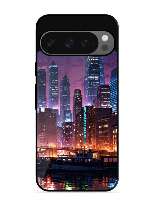 Neon Nightscape Glossy Soft Edge Case for Google Pixel 9 Pro Xl Chachhi