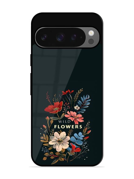 Dark Floral Glossy Soft Edge Case for Google Pixel 9 Pro Xl Chachhi