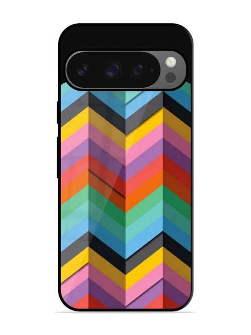 Colorful Zigzag Glossy Soft Edge Case for Google Pixel 9 Pro Xl Chachhi