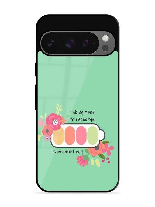 Recharge And Bloom Glossy Soft Edge Case for Google Pixel 9 Pro Xl Chachhi