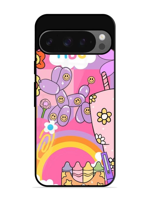 Whimsical Y2K Chaos Glossy Soft Edge Case for Google Pixel 9 Pro Xl Chachhi