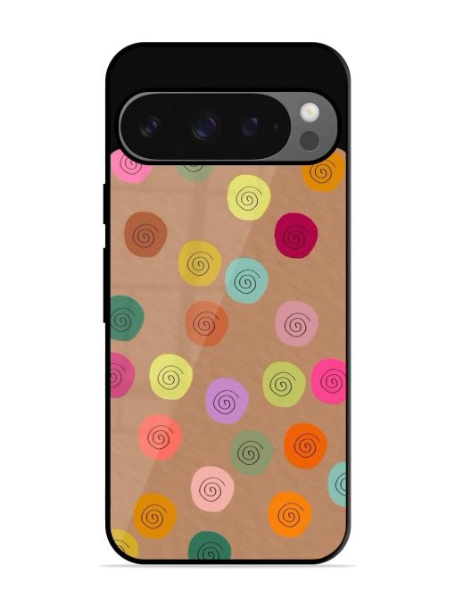 Swirly Dots On Kraft Glossy Soft Edge Case for Google Pixel 9 Pro Xl Chachhi