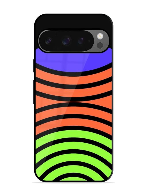 Psychedelic Stripe Symphony Glossy Soft Edge Case for Google Pixel 9 Pro Xl Chachhi