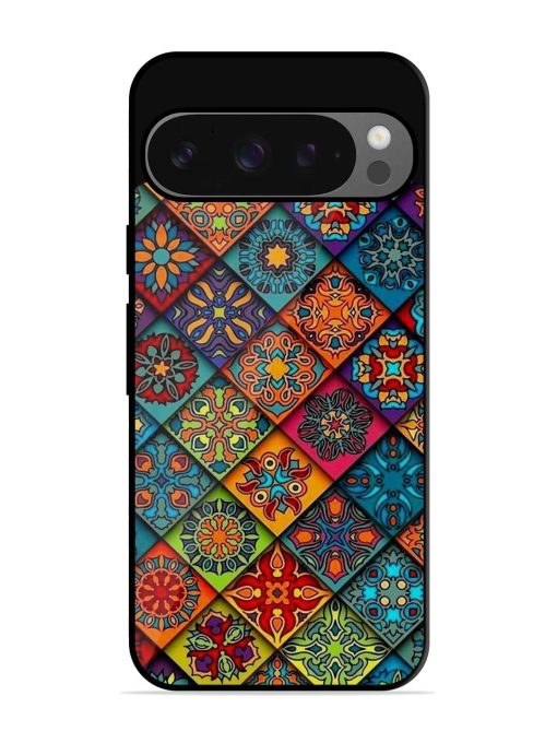 Patchwork Mandala Mosaic Glossy Soft Edge Case for Google Pixel 9 Pro Xl Chachhi