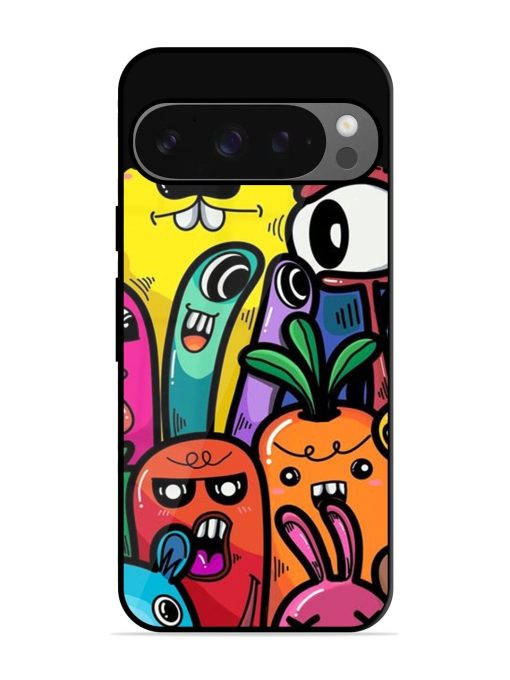 Whimsical Doodle Chaos Glossy Soft Edge Case for Google Pixel 9 Pro Xl Chachhi