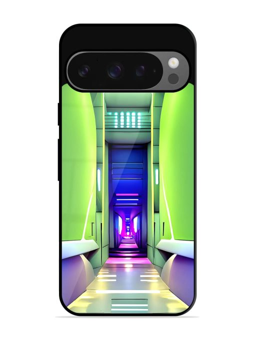 Neon Corridor Glossy Soft Edge Case for Google Pixel 9 Pro Xl Chachhi