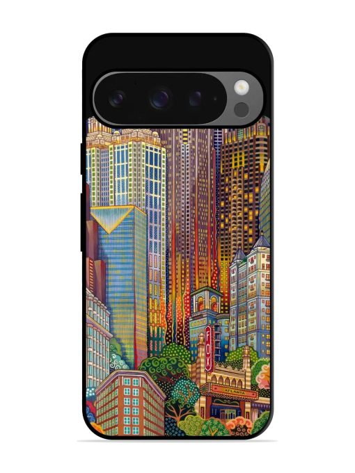 Neon Nightscape Glossy Soft Edge Case for Google Pixel 9 Pro Xl Chachhi