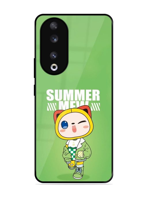 Purrfect Summer Glossy Soft Edge Case for Honor 90 Chachhi