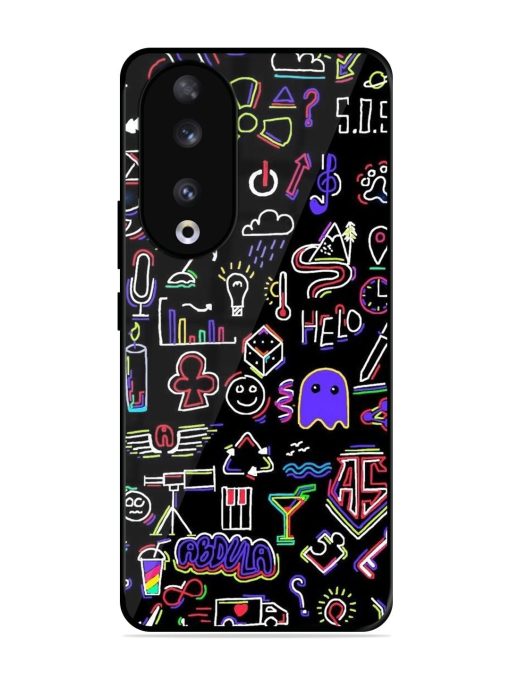 Neon Doodle Glossy Soft Edge Case for Honor 90