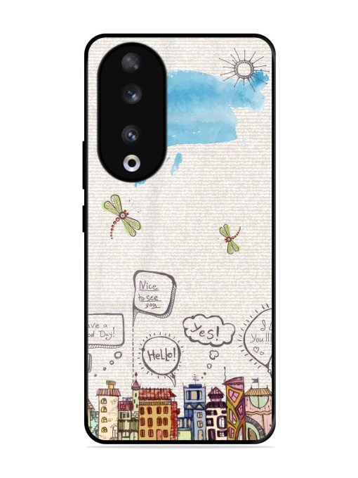 Doodle City Glossy Soft Edge Case for Honor 90 Chachhi