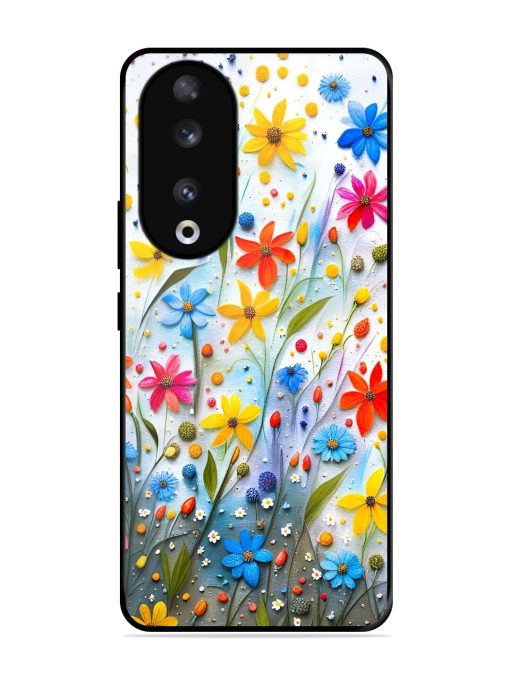 Vibrant Floral Glossy Soft Edge Case for Honor 90