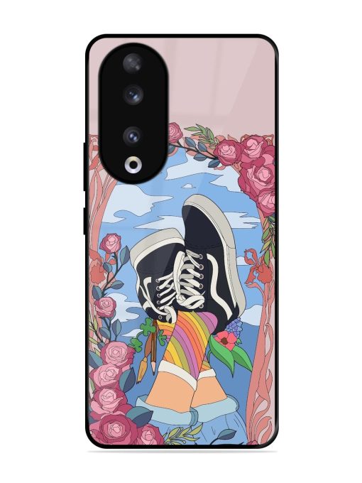 Floral Fantasy Glossy Soft Edge Case for Honor 90