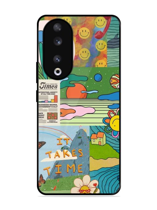 Groovy Vibes Glossy Soft Edge Case for Honor 90