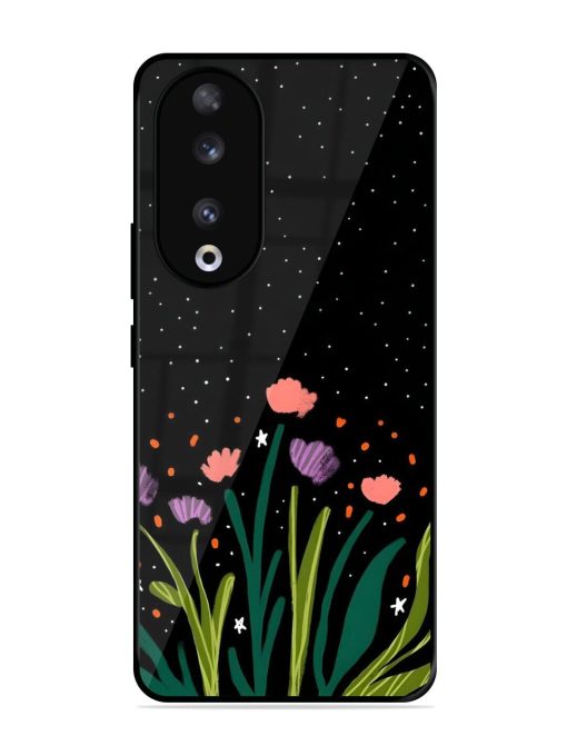 Midnight Bloom Glossy Soft Edge Case for Honor 90 Chachhi