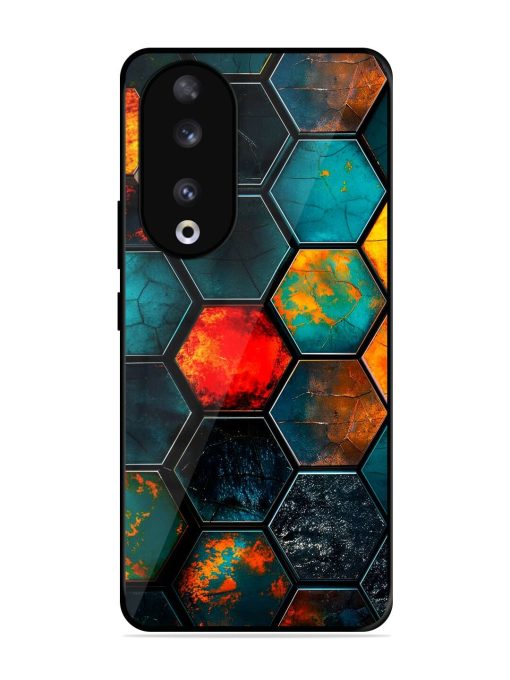 Hexagon Hive Glossy Soft Edge Case for Honor 90 Chachhi