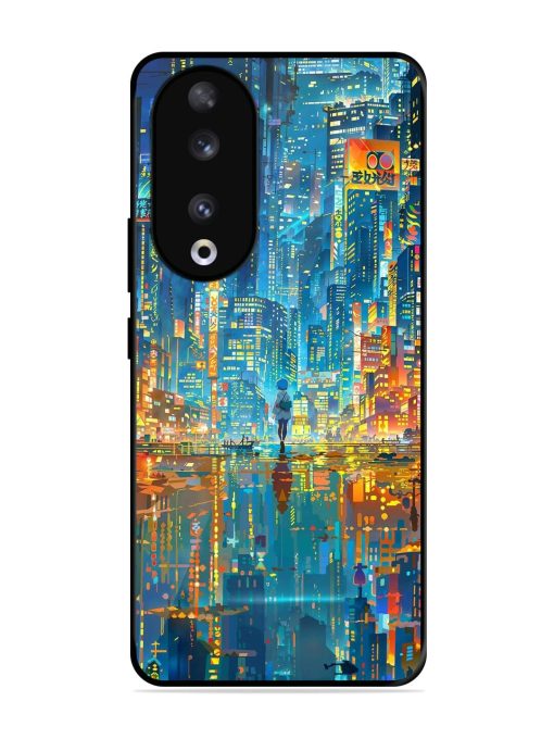 Neon Metropolis Glossy Soft Edge Case for Honor 90 Chachhi