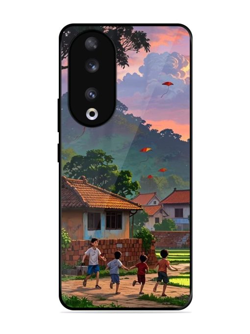 Sunset Play Glossy Soft Edge Case for Honor 90 Chachhi