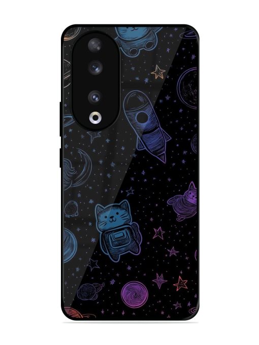 Cosmic Cat Chaos Glossy Soft Edge Case for Honor 90 Chachhi