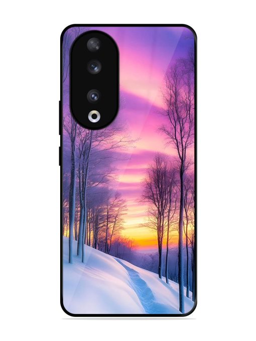 Winter'S Purple Haze Glossy Soft Edge Case for Honor 90 Chachhi