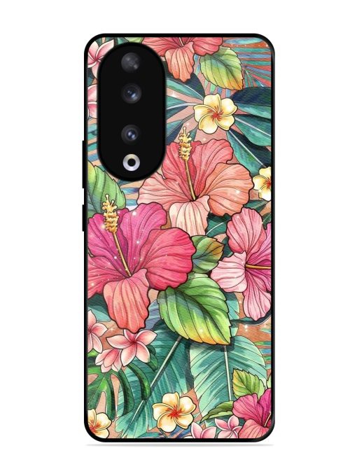 Tropical Tapestry Glossy Soft Edge Case for Honor 90 Chachhi