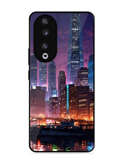 Neon Nightscape Glossy Soft Edge Case for Honor 90
