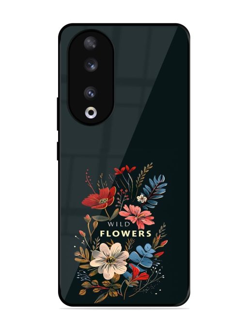 Dark Floral Glossy Soft Edge Case for Honor 90 Chachhi