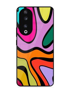 Groovy Swirls Glossy Soft Edge Case for Honor 90