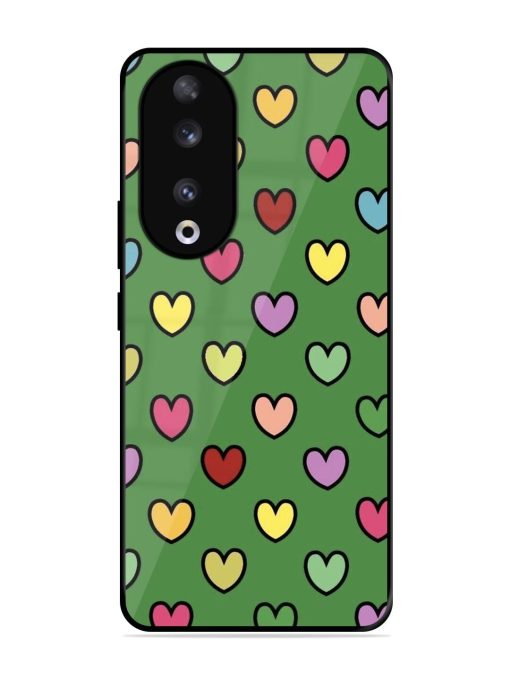 Rainbow Heart Parade Glossy Soft Edge Case for Honor 90