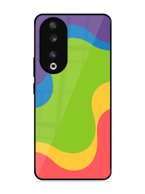 Wavy Rainbow Wonderland Glossy Soft Edge Case for Honor 90 Chachhi