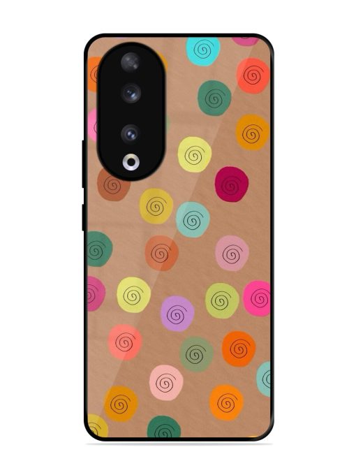 Swirly Dots On Kraft Glossy Soft Edge Case for Honor 90 Chachhi